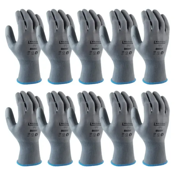 Gants basique tricoté en polyester - enduction polyuréthane - Pack de 10 paires