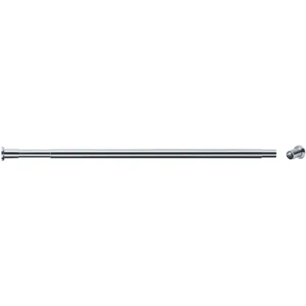 Porte-rideau droit laiton chromé extensible de 1180mm à 2100mm