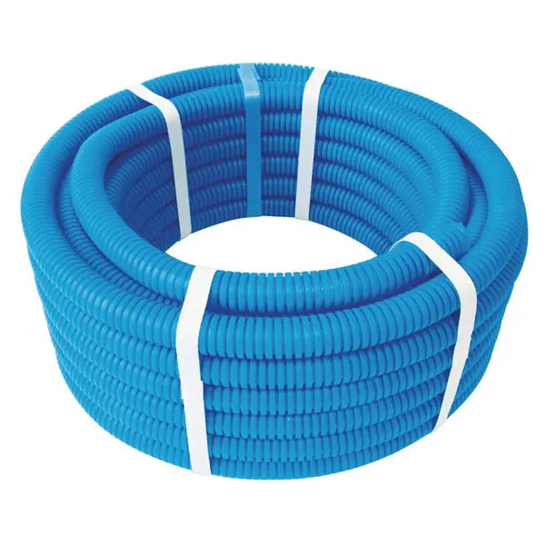 Tube PER prégainé bleu diamètre 16 mm eau froide 60 m