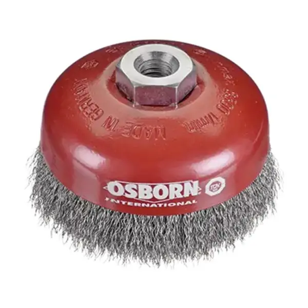 Brosse Coupe D100Mm Al. M14X2,0 Acier Ondulé 0,30Mm Osborn