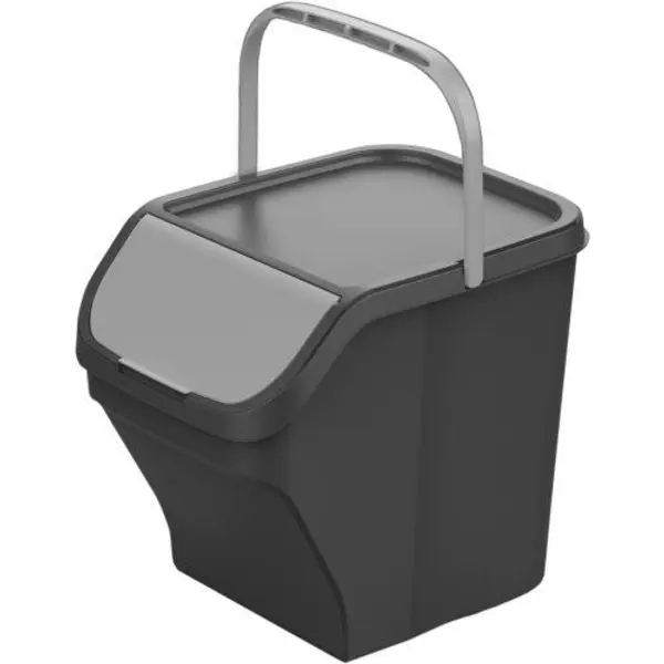 Cubo Basura Reciclaje Apilab. 25lt Gris