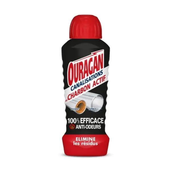 Ouragan Nettoyant Canalisations Charbon Actif 700 ml