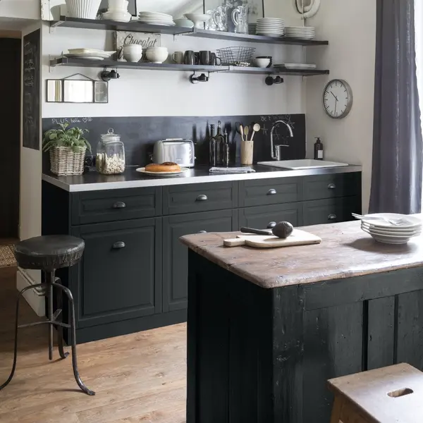 Peinture Relook bois MAISON DECO, noir fusain satine, 1 l - MAISON DECO