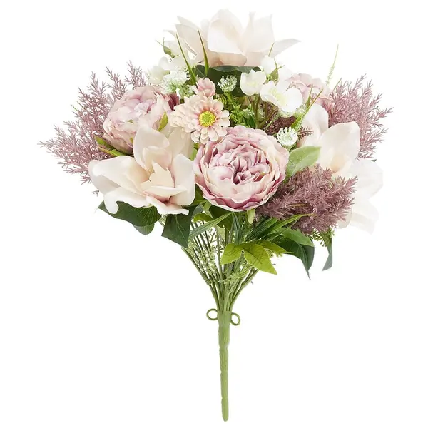 Piquet fleur artificielle rose Ø30xH40cm