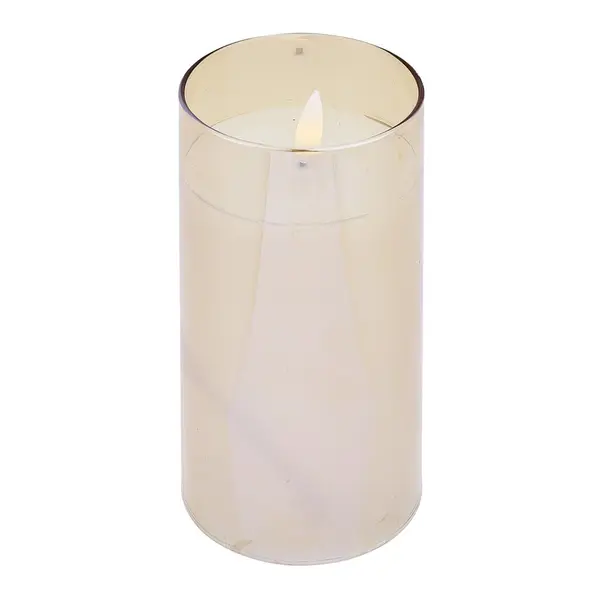Bougie à LED doré Ø7,5xH10cm x3