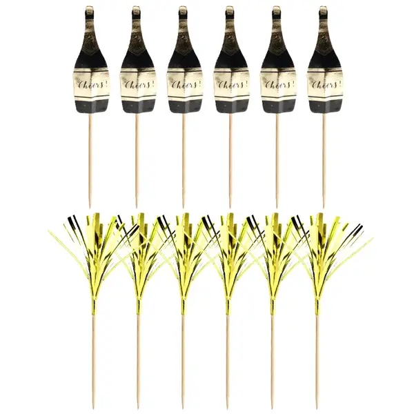 Pic apéritif décoratif argenté x12