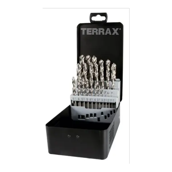 Coffret 25 forets HSS taillé meulé Ø1 à 13 mm