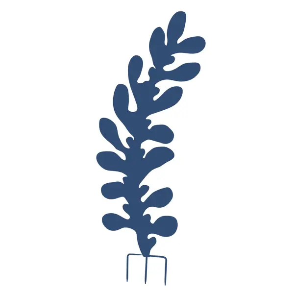 Feuille décorative Eucalyptus bleu 50,5 x 150 cm - acier époxy - à planter - Louis Moulin
