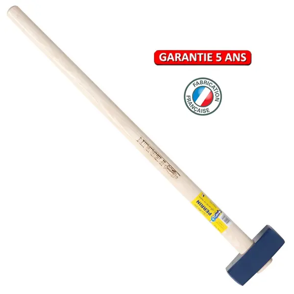 Masse Bati Couple 4 kg - manche bois 90 cm PEFC - outil de frappe - PERRIN