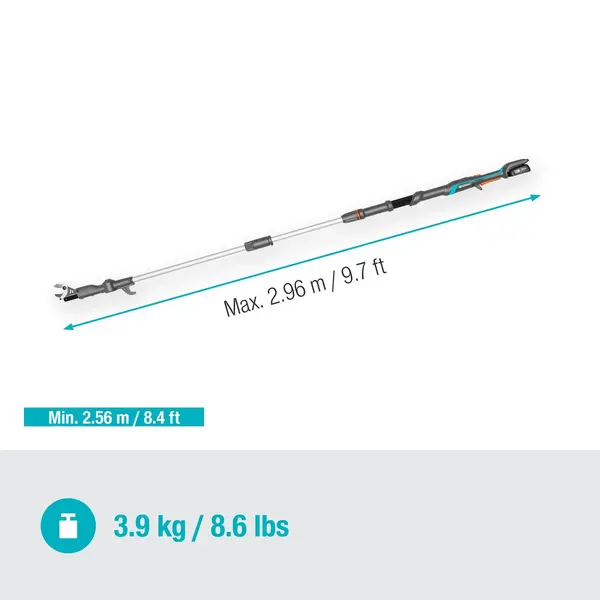 Coupe-branches HighCut 250/18V P4A sur batterie - Coupe Ø 28 mm - L. 2557 mm - GARDENA