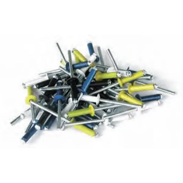 1000 rivets éclatés alu / acier à tête plate noire Ø 4 x 16 mm - TECHMAN