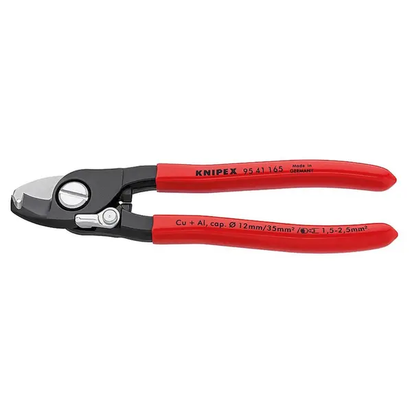 Coupe-cables électriques simple tranchant + dénudeur - 12 mm L 165 mm - KNIPEX