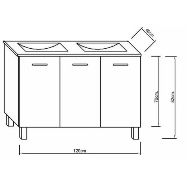 Caisson meuble sur pied Ancoflash à portes - anthracite mat