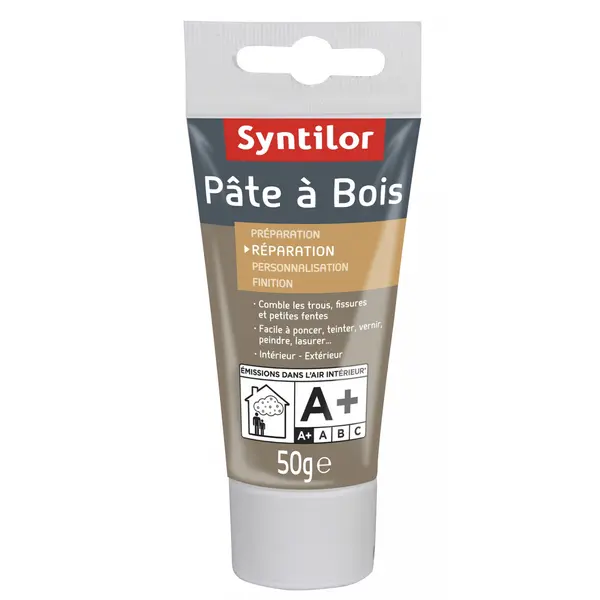 Pâte à bois SYNTILOR, chêne foncé, 50 g - SYNTILOR