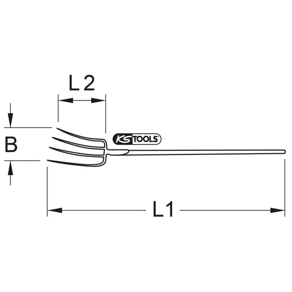 Fourche courbe BRONZEplus 1600mm