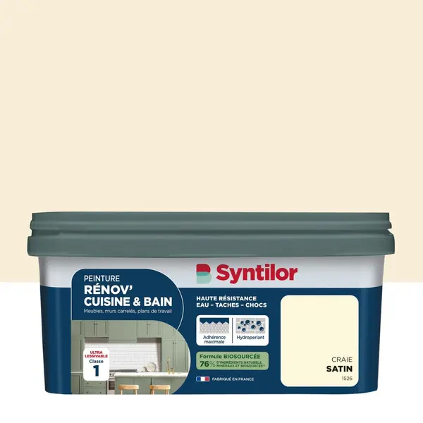 Peinture meuble craie satin SYNTILOR Renov' cuisine et bain 2l - SYNTILOR