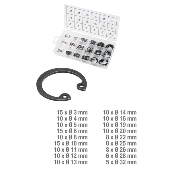 Assortiment de circlips de type interne x180
