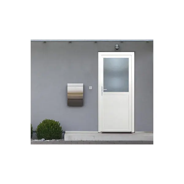 Bloc-porte de service vitré en PVC poussant droit - H. 205 x l. 80 cm