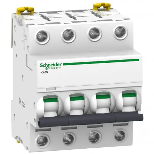 A9F74420 - Disjoncteur tétrapolaire 4P 20A Courbe C - 4 modules - 10kA - Schneider Electric Acti9 iC60N