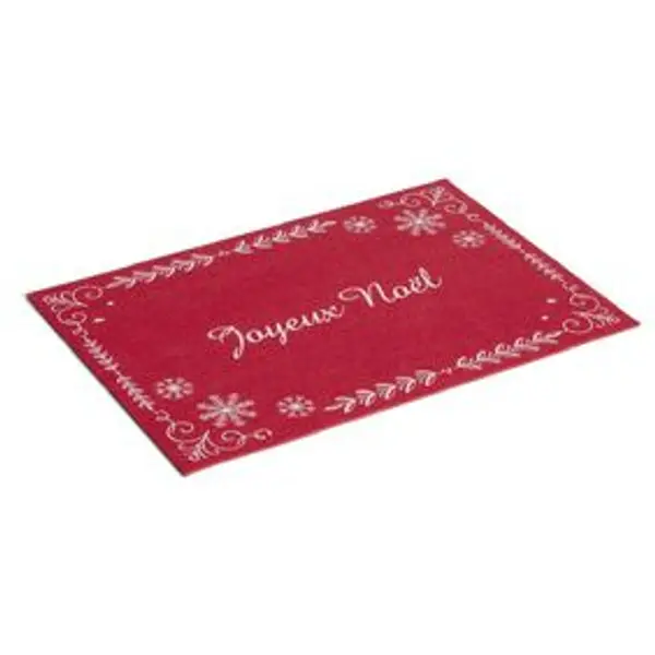 Set de table feutrine Joyeux Noël rouge 30x45cm