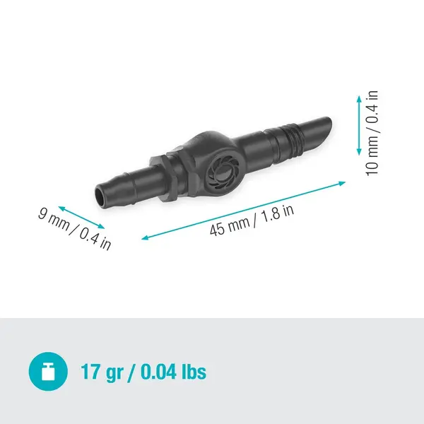 Jonctions droite pour le tuyau d'alimentation 4,6 mm - Boîte de 5 pièces - GARDENA