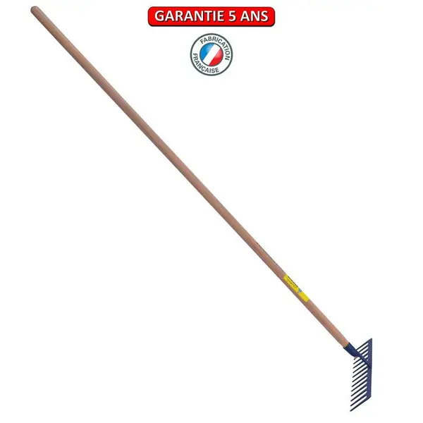 Râteau travaux publics à lame dents droites emmanché 1,50 m PEFC - PERRIN