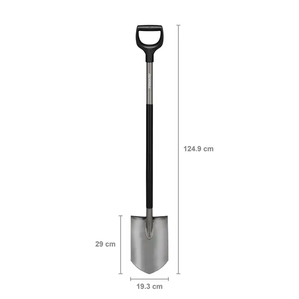 Bêche à bord pointu Ergonomic (grise) - FISKARS