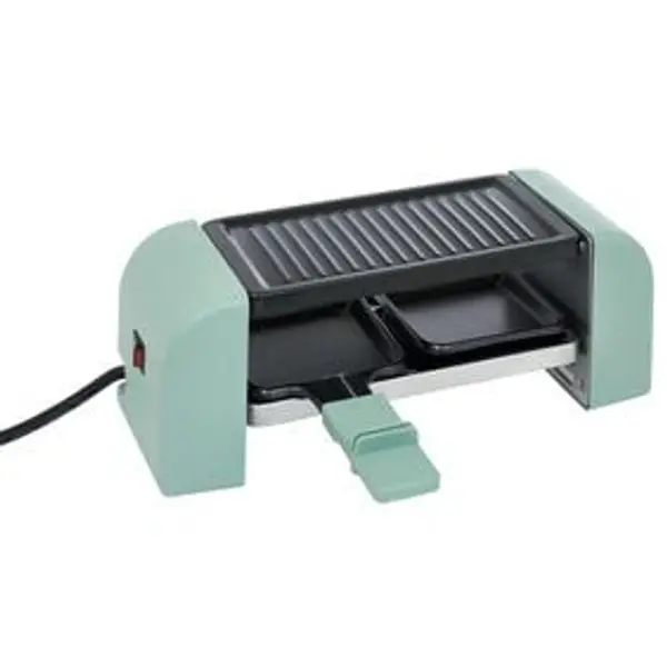 Machine à raclette Duo connectable verte 2 poêlons 450W