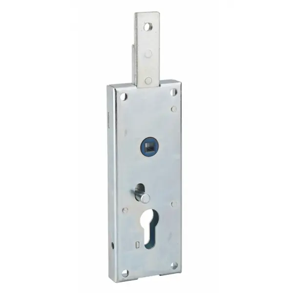 Boitier de serrure en applique à double entrée à fouillot pour garage basculante, 1pts haut, 60x160mm, carré 7mm, gris - THIRARD