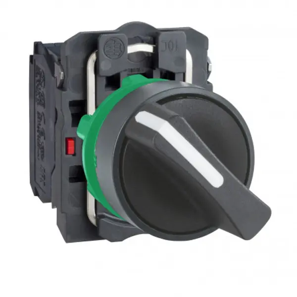XB5AD25 Schneider - bouton tournant manette - Ø22 - 2 positions fixes - noir - 1NO+1NF - vis - Harmony XB5
