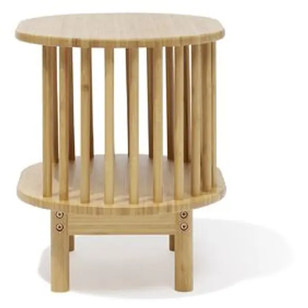 Chevet Gaïa bambou naturel - L46xP35xH41,5cm