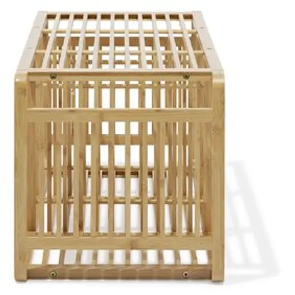 Étagère 3 cases Macao bambou naturel - L.33xP.33xH.96cm