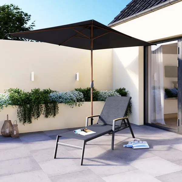 Parasol droit rectangulaire "Tanna"