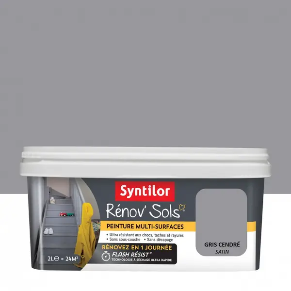 Peinture intérieur Renov sol SYNTILOR, gris cendré, 2 l - SYNTILOR