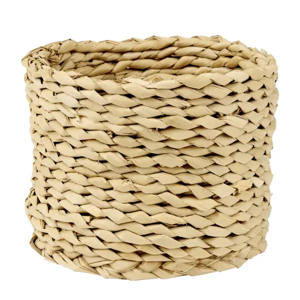 Panière en osier tressé naturel Ø19xH14cm