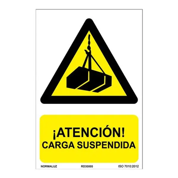 Señal Pelig Aten. Carga Suspen.210X300Mm