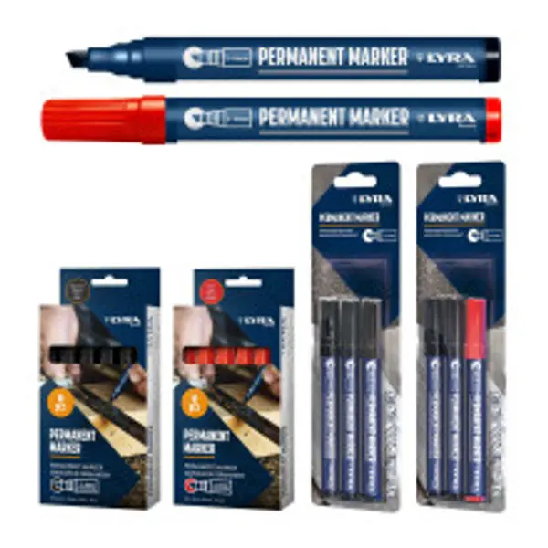 Marqueur multi-usages 3 marqueurs (2 noirs + 1 rouge) - LYRA