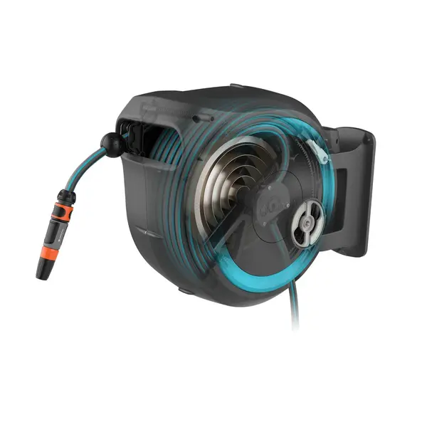 Dévidoir automatique mural RollUp M/L 25 m - GARDENA