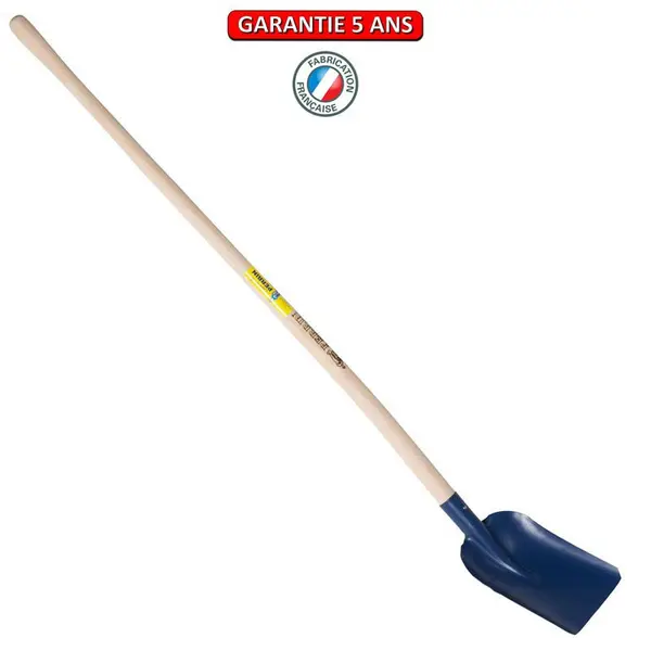 Pelle charentaise de 17 emmanché manche courbe 1,35 m - PERRIN