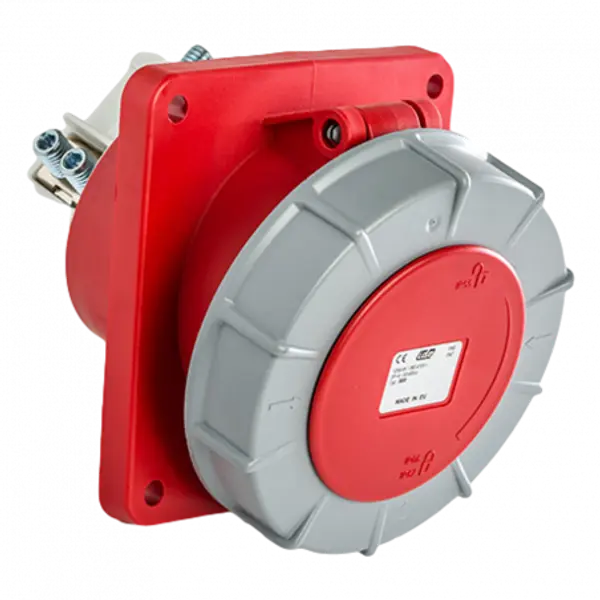 Prise triphasé 125A 3P+T encastrable - Étanche IP67 - IDE