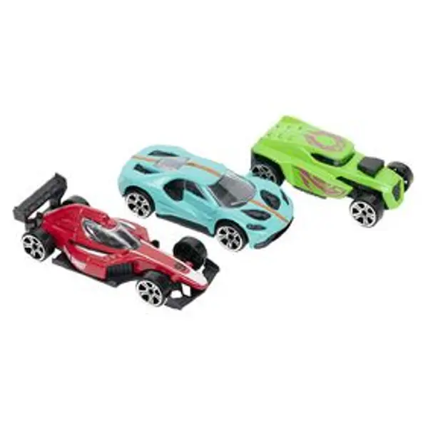 Voiture métal échelle 1/64 multicolore x3