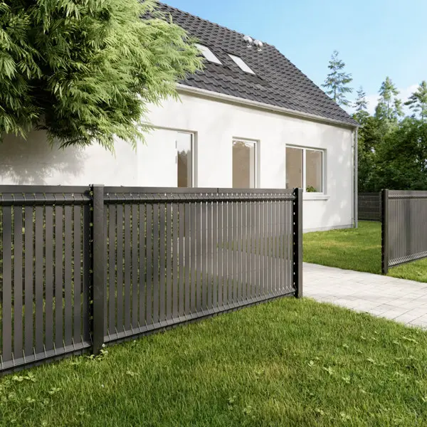 Panneau grillage rigide gris Louga – H. 103 cm
