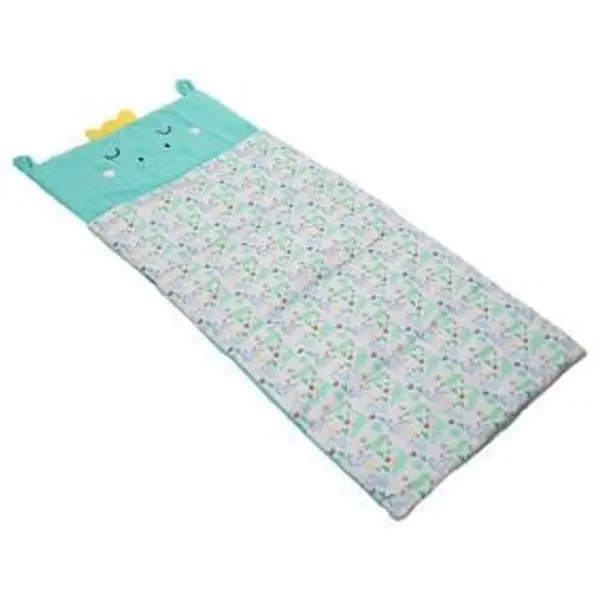 Sac de couchage enfant motif dinosaure vert 70x160cm