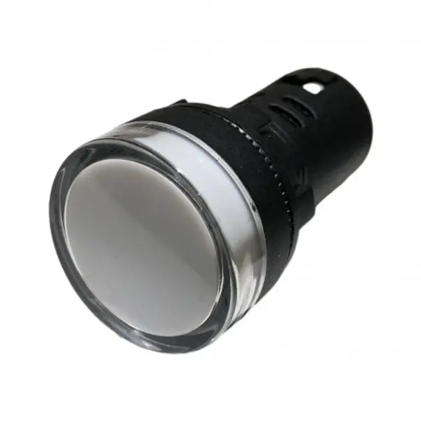 Voyant LED Blanc 230Vca pour armoire électrique - Étanche IP67 - Perçage 22mm
