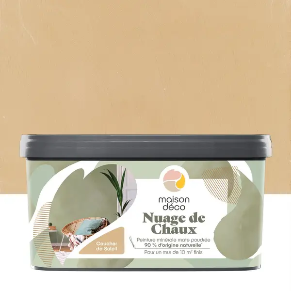 Peinture a effet, Nuage de chaux MAISON DECO, soleil, extramat, 2 l - MAISON DECO