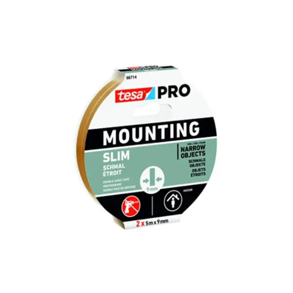 Adhesif Double Face Extra Fin Mounting 66714 Blanc 5Mx18mm Tesa