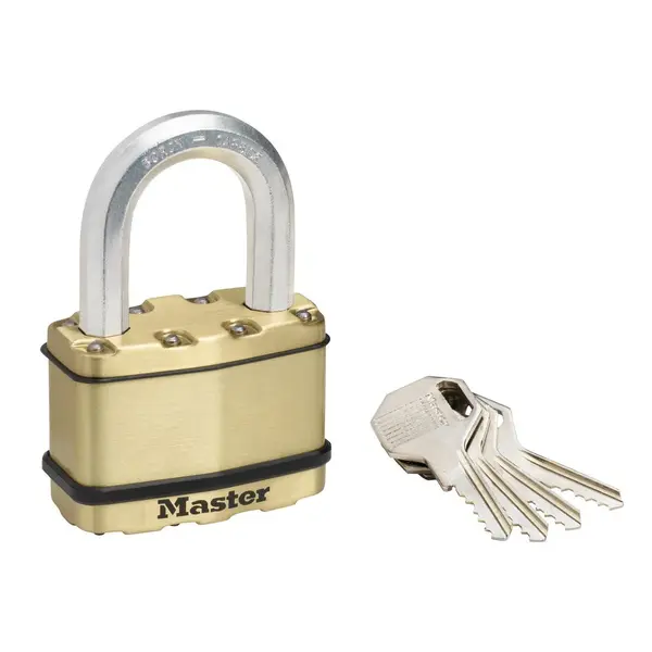 Cadenas à clé en acier laminé, MASTER LOCK, l.64 mm - MASTER LOCK