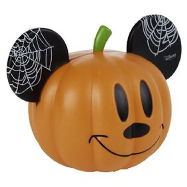 Citrouille Disney Mickey à LED orange et noir - petit modèle