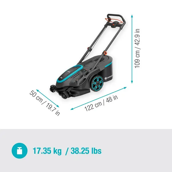 Tondeuse à batterie double lame - PowerMax Duo 46/36V P4A - Largeur 46 cm - Jusqu’à 600 m² - GARDENA
