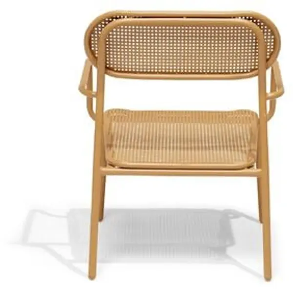 Fauteuil de jardin bas Faro empilable métal orange 56x56xH75cm